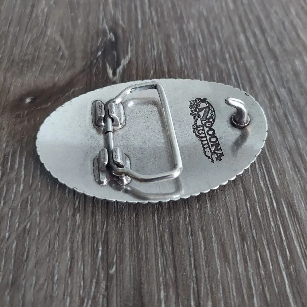 Nocona Youth Cowboy Prayer Silver Belt Buckle
